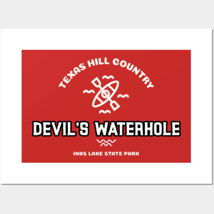 DEVIL'S WATERHOLE INKS LAKE STATE PARK TEXAS T-SHIRT Posters and Art